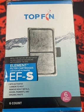 Box of 6 TOP FIN EF-S Element Aquarium Filters NEW